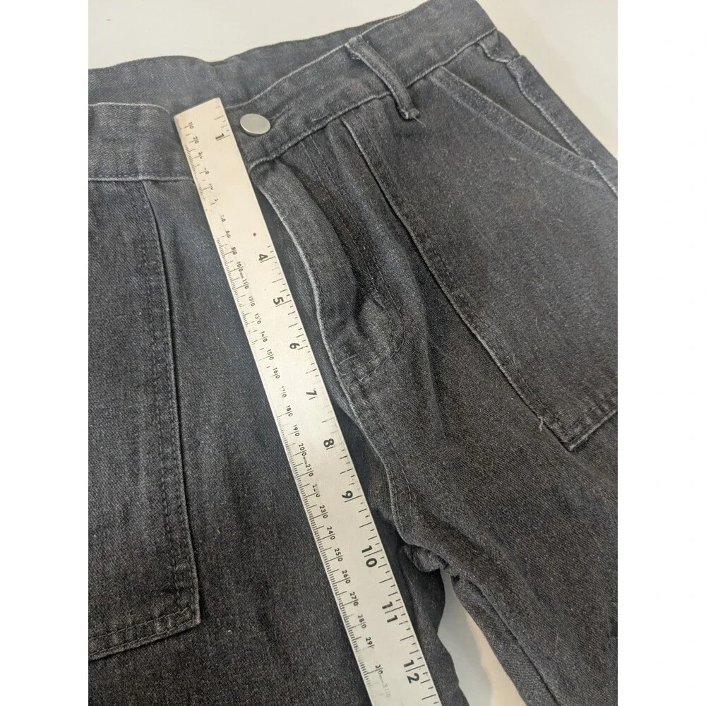 Women Retro Star Print  Jeans Wide‎ Leg Straight Demin Cargo Pants Casual